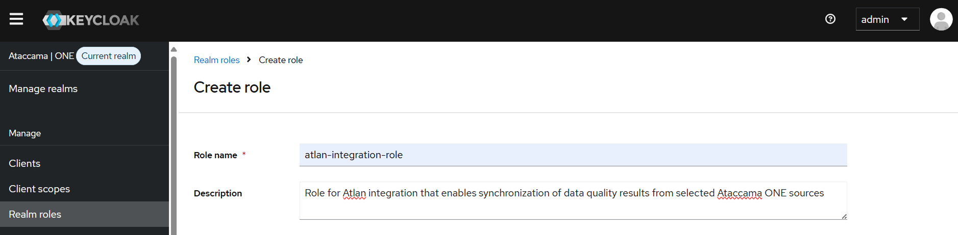 Create Atlan Integration role