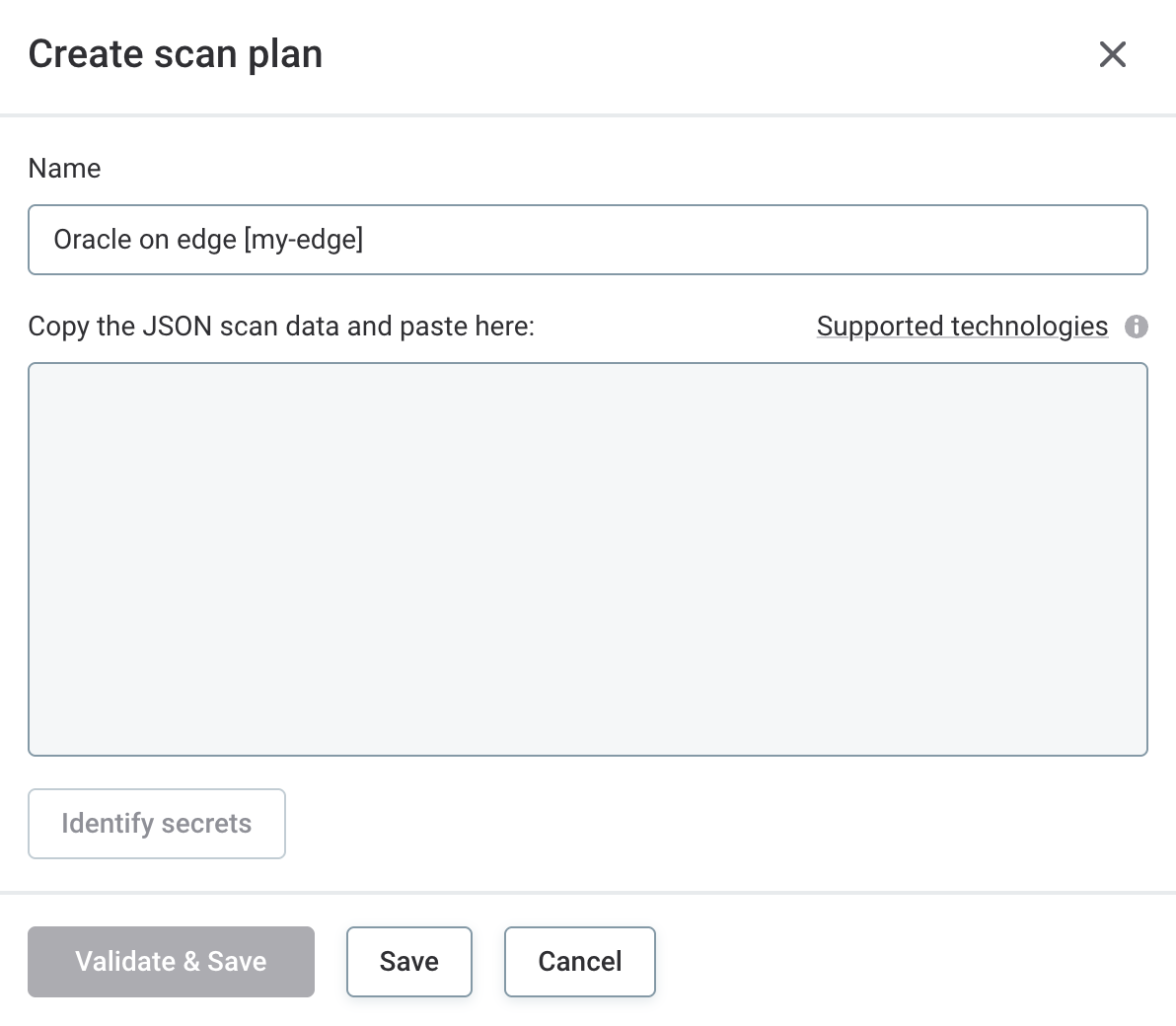 Creating a scan plan at the edge