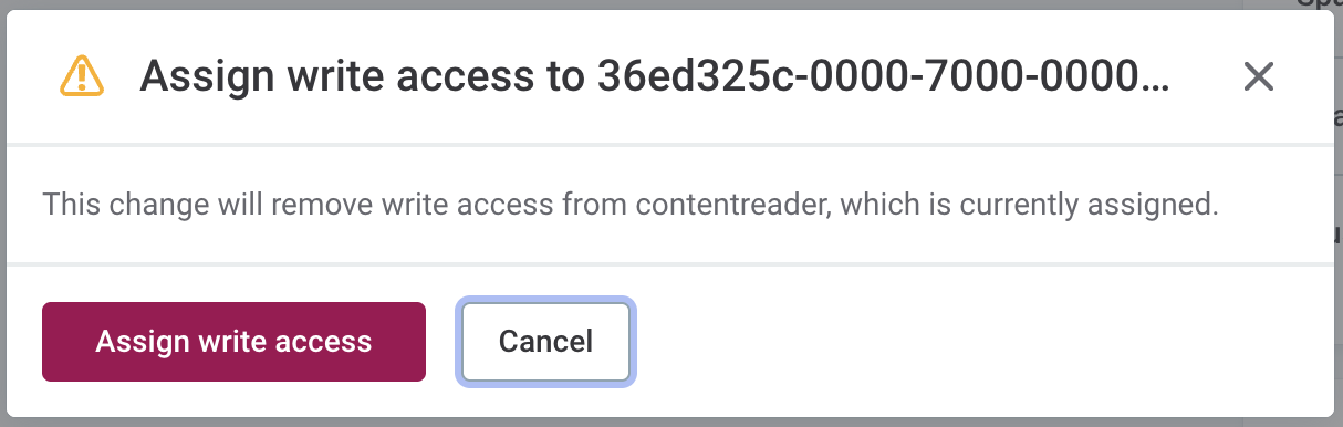 Reassign credentials access