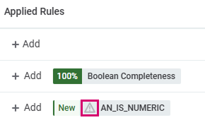 Rule with warning