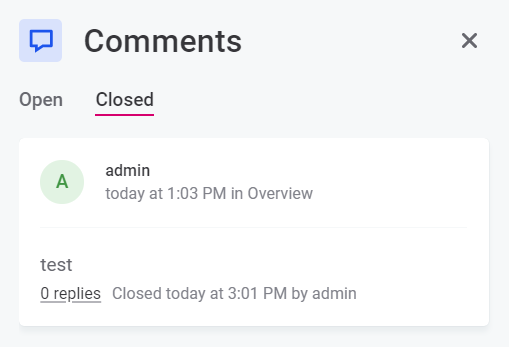Closed comments