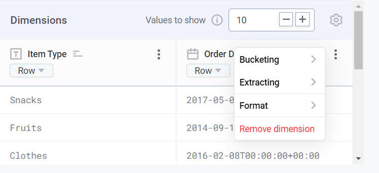 format your values date formatting bucketing extract
