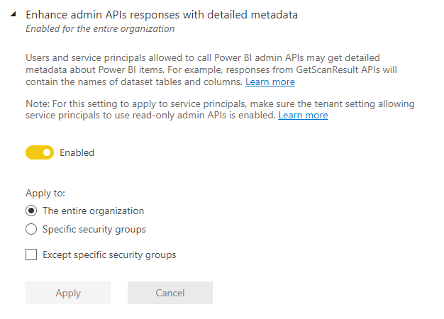 Enhance admin APIs responses with detailed metadata