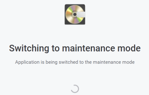 Switching to maintenance mode message