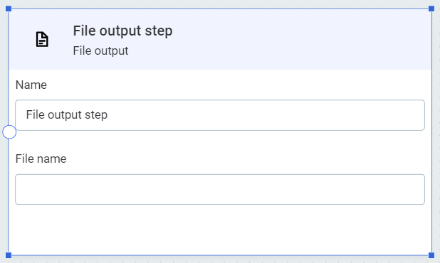 file output step