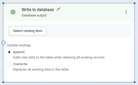 database output step