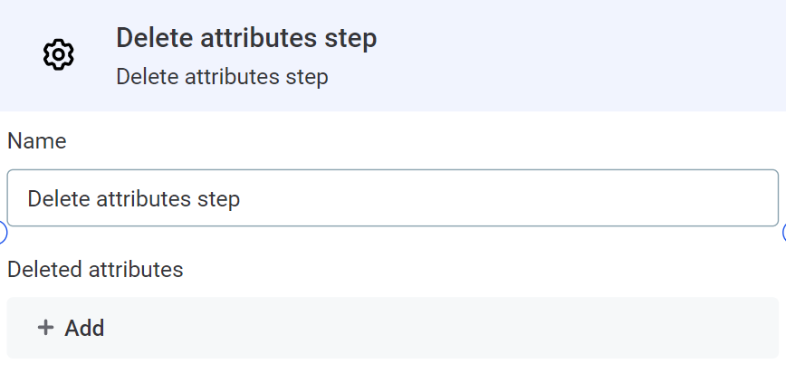 delete attributes step