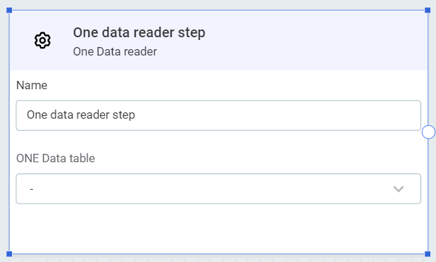 ONE data reader step