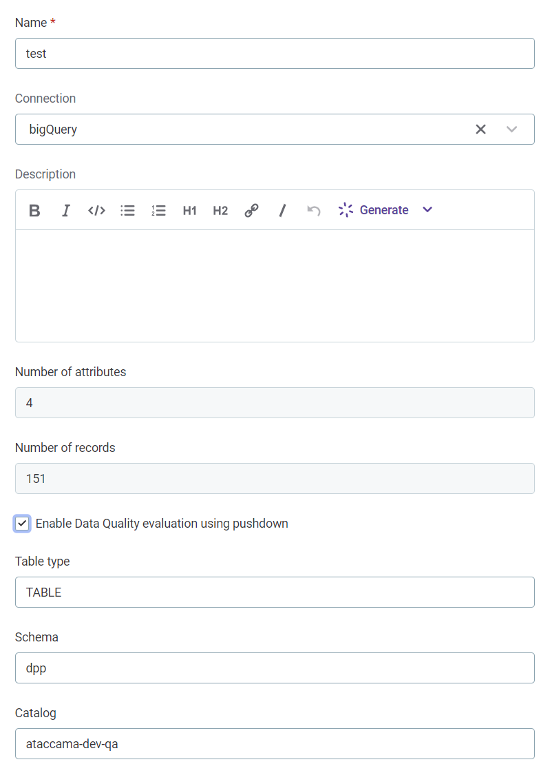 Disable pushdown for DQ evaluation