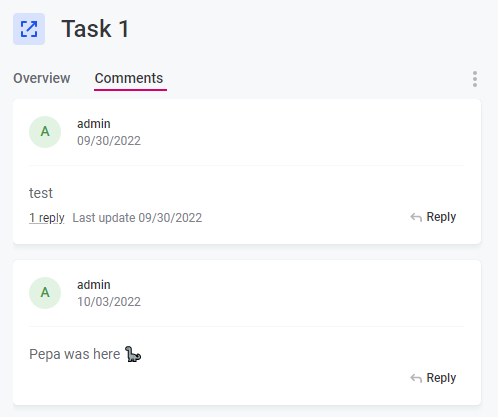 tasks task comments