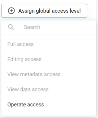 Assign global access level