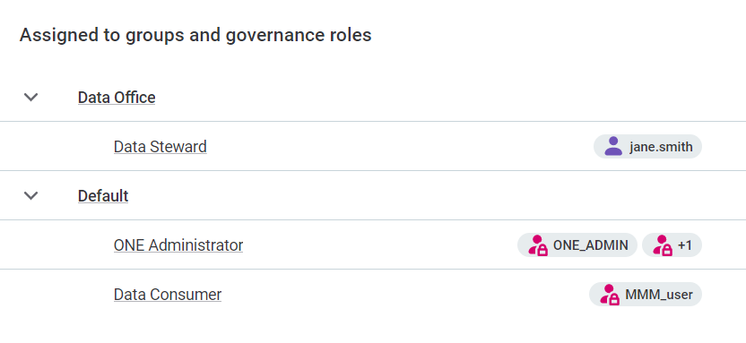 assigned groups and governance roles