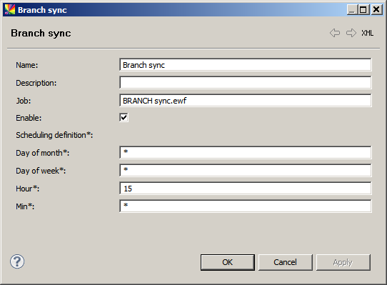 Scheduler task definition