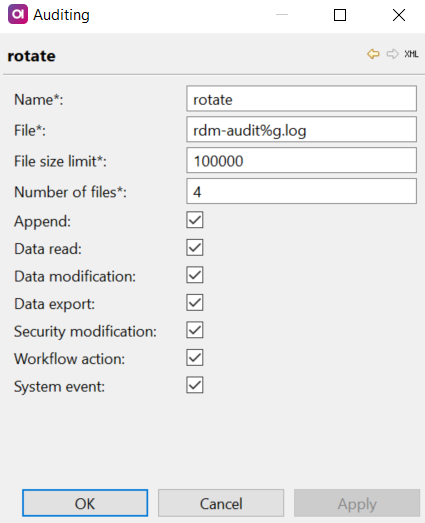 Sample auditing configuration