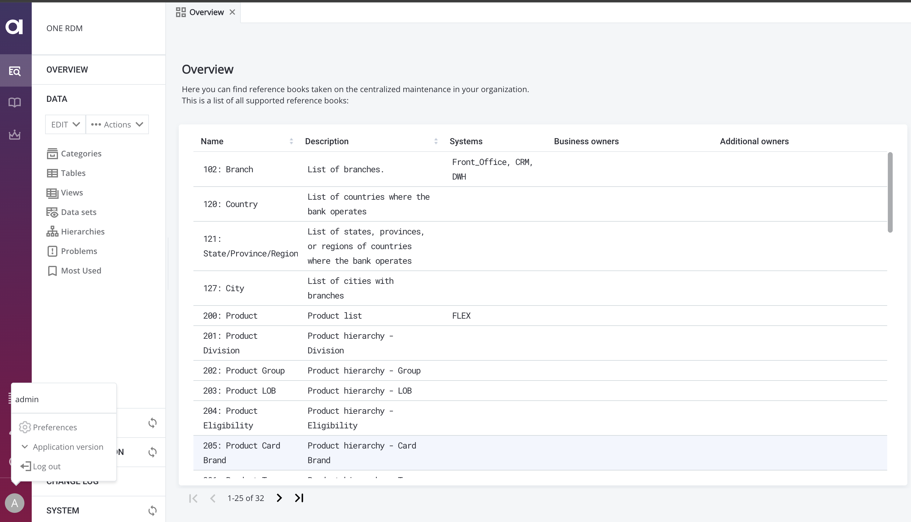 Open preferences
