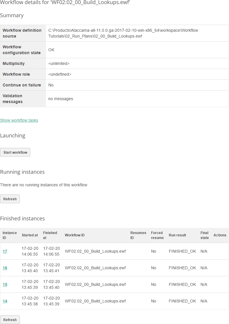 Workflow details