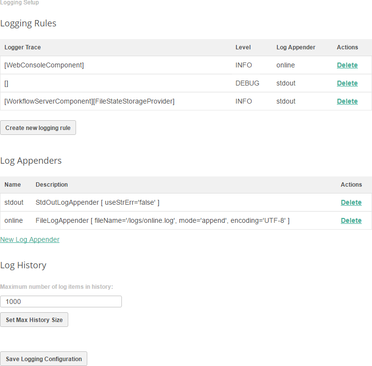 Logging setup