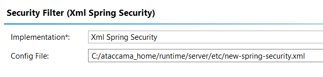 Listener bean security filter