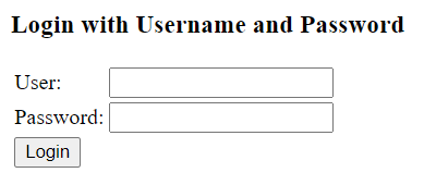 Login form