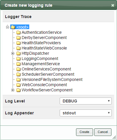 Create a new logging rule