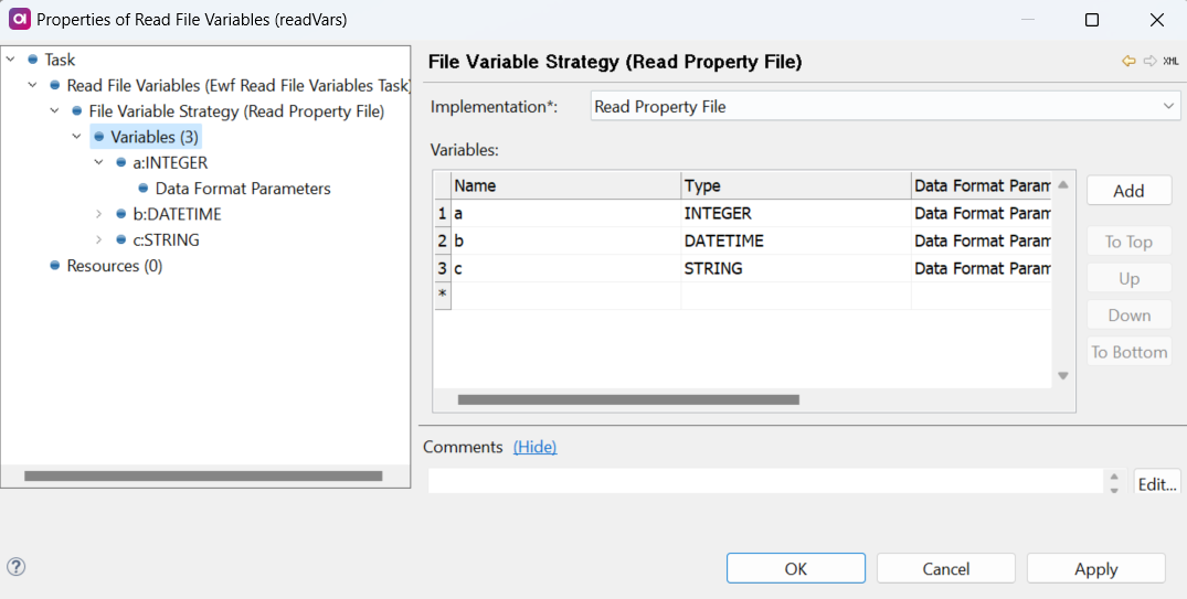 Read property file