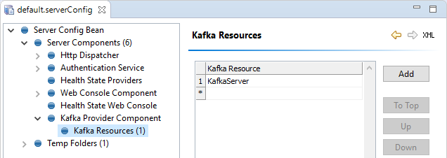 Kafka Provider component configuration