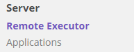 Remote Executor web page in the Admin Center navigation panel