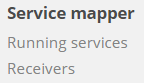 Service mapper section in the Navigation Panel