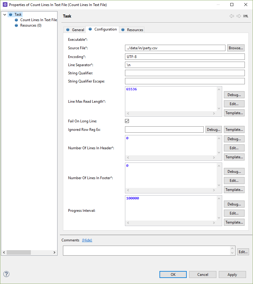 Count lines in file - Example