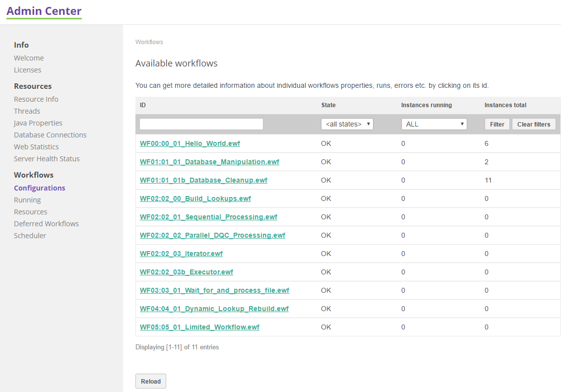 Workflow configurations